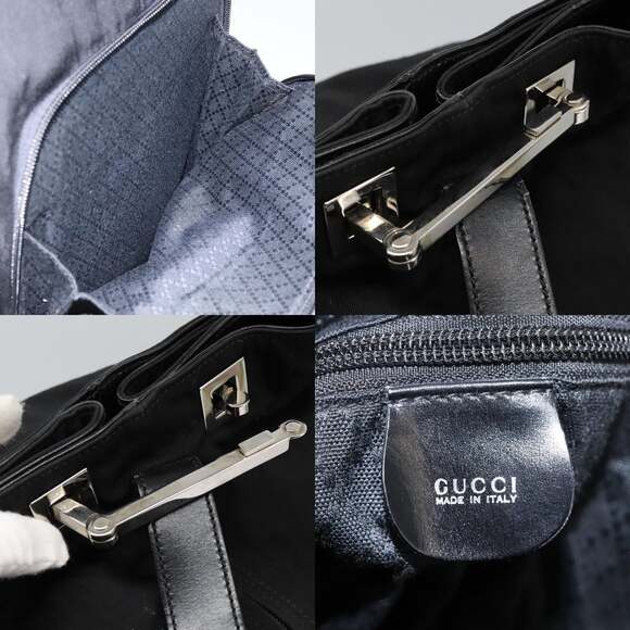 GUCCI Shoulder Bag Canvas Black - Picture 12 of 14